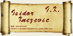 Isidor Knežević vizit kartica